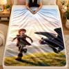 Flannel BlanketHow to Train Your Dragon Warm Soft Throw Blanket for Indoor Sofa Bed Living Room Use