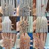Круглые бусины из серого лунного камня и лабрадорита 7A для DIY-украшений - Стиль легкой роскоши
