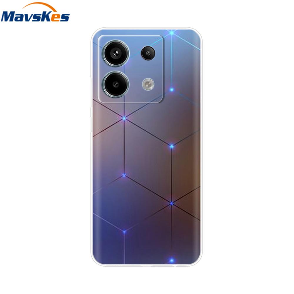 Чехол для телефона Xiaomi Redmi Note 13 Pro 5G Задняя крышка Милый Ударопрочный Мягкий Прозрачный Силикон ТПУ Для Redmi Note13 Note 13 Pro Funda
