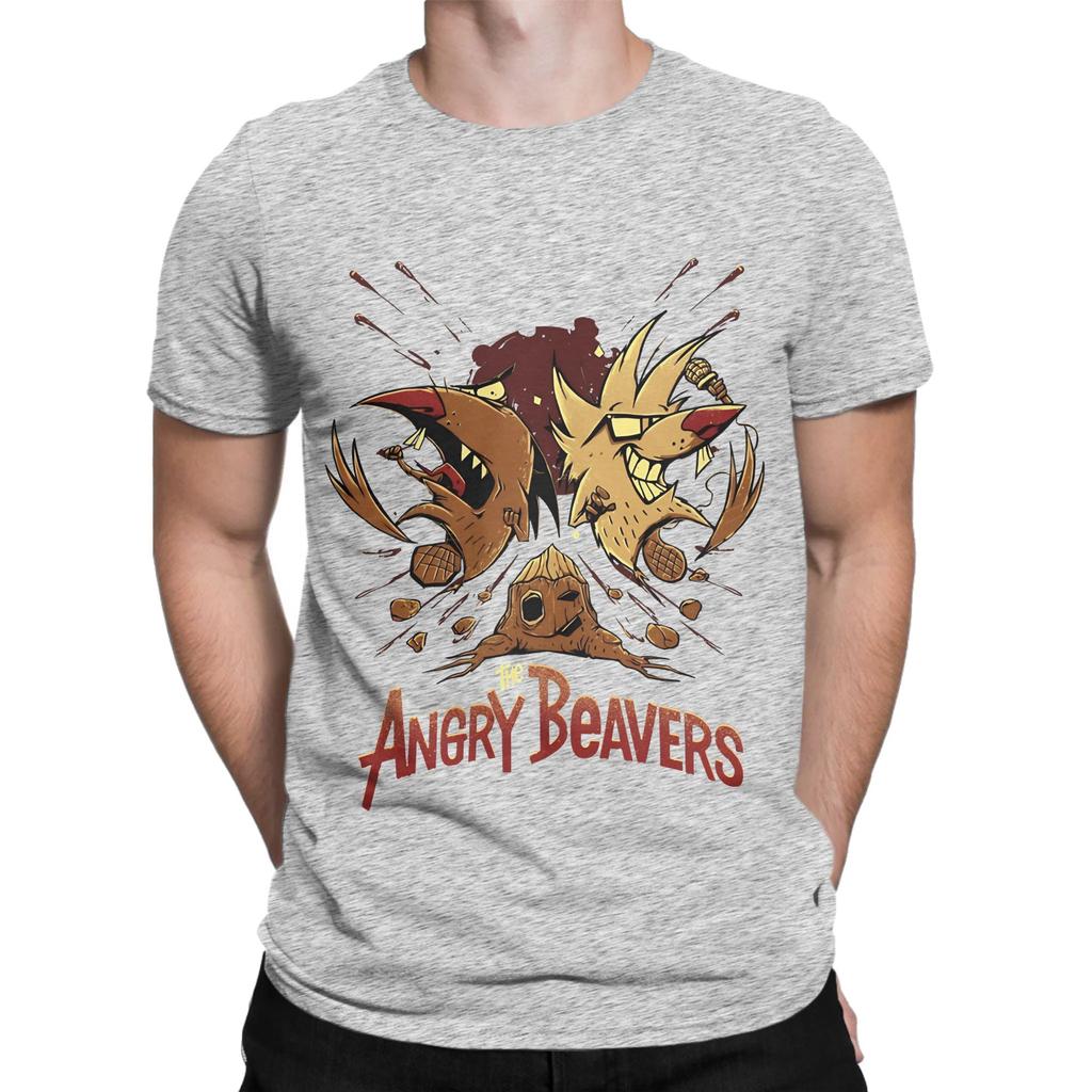 Unisex Unisex Angry Cartoon Tv Series Beavers Funny Unisex Fan Funny Graphic 100 Cotton TShirt The Angry Beavers Tops Tees For Unisex