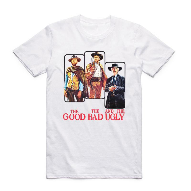 2019 S-XXX Unisex Print The Good,The Bad And The Ugly Classic T-shirt Short sleeve O-Neck Summer Human's Face T shirt Homme Tshirt
