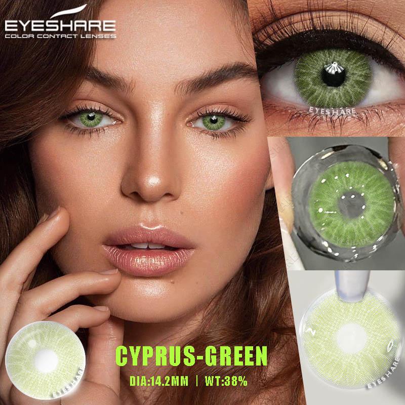 Eyeshare 2pcs Korean Color Contact Lenses for Eyes Blue Eye Contact Lens Brown Contacts Natural Gray Cosmetic Pupils for Eyes