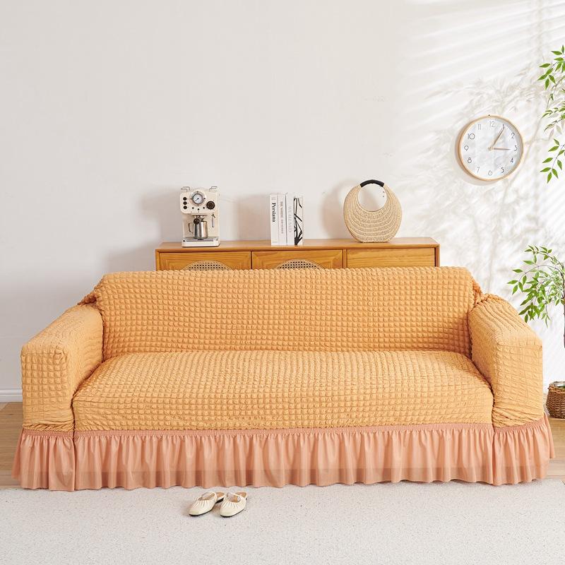Sofa Cover Seersucker Skirt Model All Inclusive Universal Universal Lazy All Inclusive Full Cover Elastic Cover