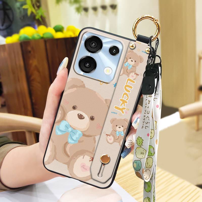 Cute Ring Phone Case For UMIDIGI G9 5G/Note9 5G Durable Fashion Design Back Cover Anti-knock Wrist Strap Shockproof