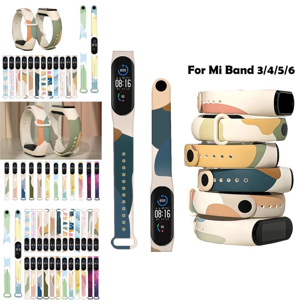 Replace Your Wristband With This Morandi Graffiti Strap For Xiaomi Mi Band 3/4/5/6