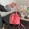 Fresh Bucket Bag 2025 Spring and Summer Tide Fashion Messenger Portable Vegetable Basket Love Contrasting Color Bag Woman