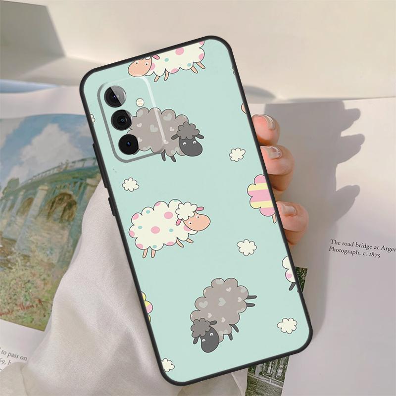Милый чехол-овечка для Samsung Galaxy A13 A33 A53 A34 A54 A14 A15 A16 A26 A36 A56 A12 A32 A52 A06 A35 A55