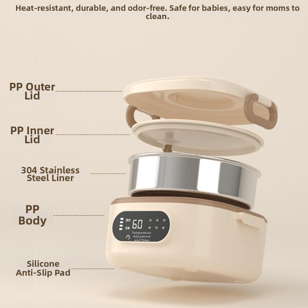 Heating Function Food Warmer Rechargeable Hot Meal Container Electric Heated Lunch Box Outdoors