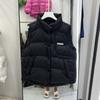 Жилет женский пуховый новый маркировка короткий белый утиный пух воротник стойка корейская версия свободный повседневный жилет верхняя одежда