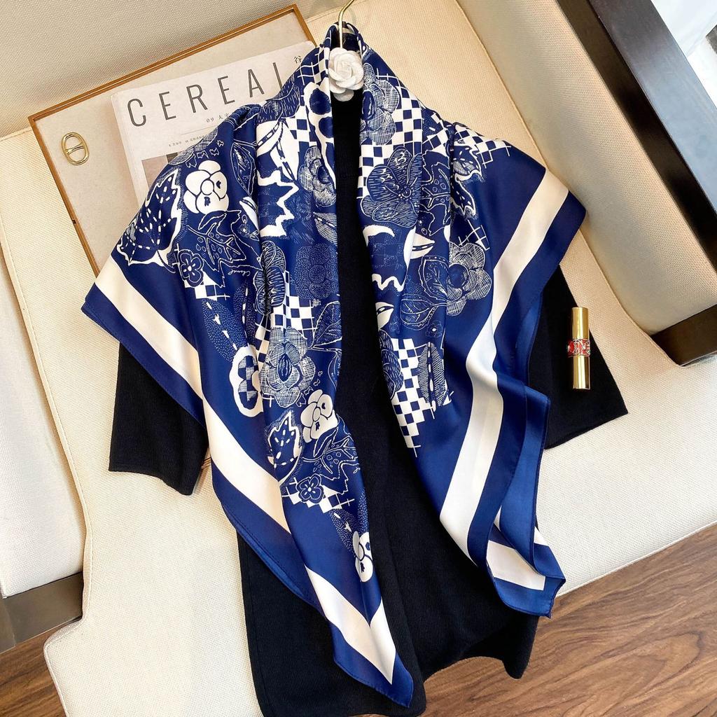 Korean Spring and Autumn Summer New Fashionable Large Scarf Scarf Sunshade Scarf Shoulder Scarf Scarf