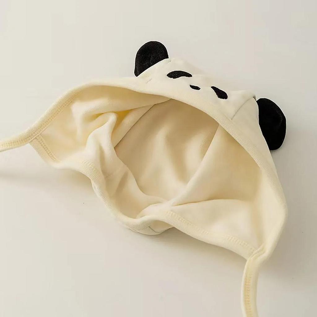 Милая мультяшная шапка для защиты ушей младенца, весенне-осенняя теплая шапка-бини для мальчика, девочки, уличная ветрозащитная шапка с ушками для младенца