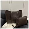 Fashionable Street Style Pu Shoulder Tote Bag With Inner Pocket And Soft Structure