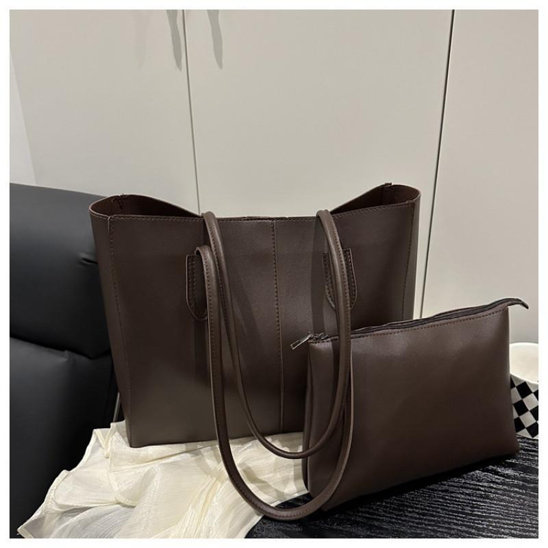 Fashionable Street Style Pu Shoulder Tote Bag With Inner Pocket And Soft Structure