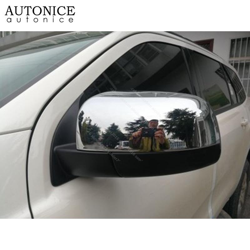 2pc Chrome Rear View Side Mirror Cover Trim for Ford Ranger Everest Endeavour 2015 2016 2017 2018
