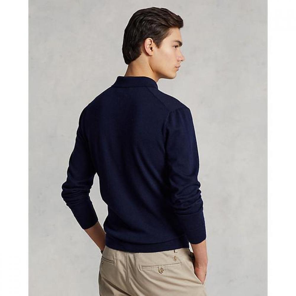 Polo Ralph Lauren Мужской свитер с воротником-поло из стирающейся шерсти S mnpoSwe16821191400