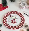 Christmas Theme Ceramic Dinner Plates Home Dinner Plate Dessert Dish Creative Retro French Style Santa Claus Fruit Snack Plates