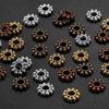 100 шт./лот 6,5 мм античное золото бронзовый тон цветок ромашки металлические разделительные бусины колесо для изготовления ювелирных изделий аксессуары для рукоделия