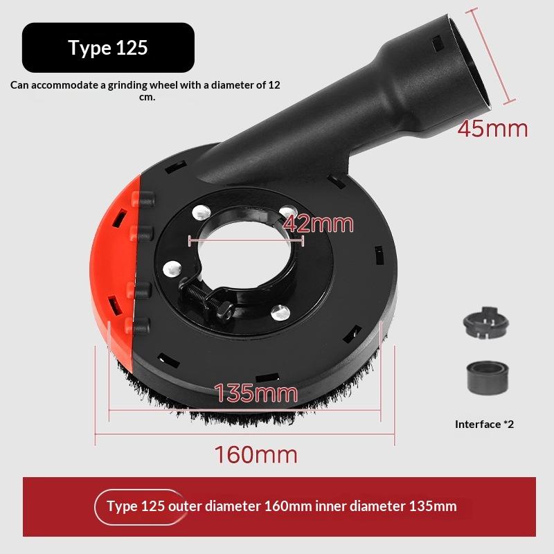 Corner Grinder Polishing Dust Cover Efficient Dust Collection Protective Accessory Universal Fit for 4-5 Inch Angle Grinders for Construction Works