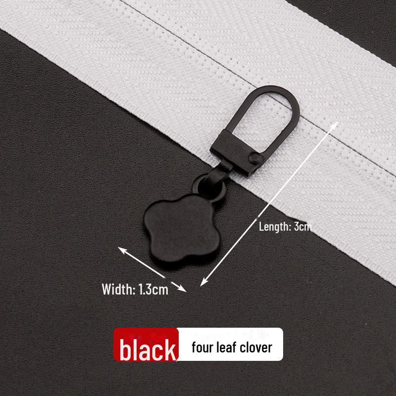 Metal Zipper Pull Tab with Removable Head for Clothing Repair and Accessories