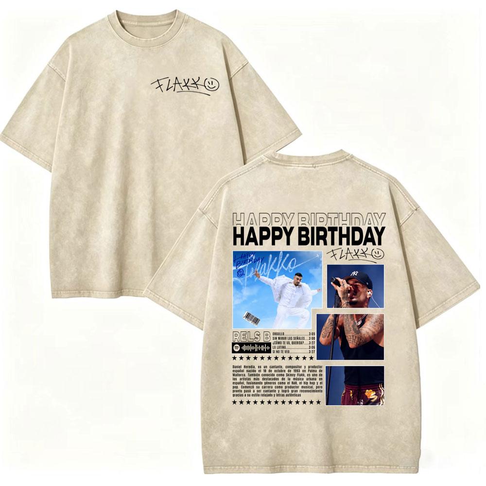 Vintage Washed Rapper Rels B Graphic T Shirts High Street Fashion Trend Short Sleeve Tshirt Unisex Casual Loose Cottontshirts