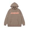 Mens Oversized Hooded Sweatshirt With Spiderweb Foam Print Cotton Fleece-Lined