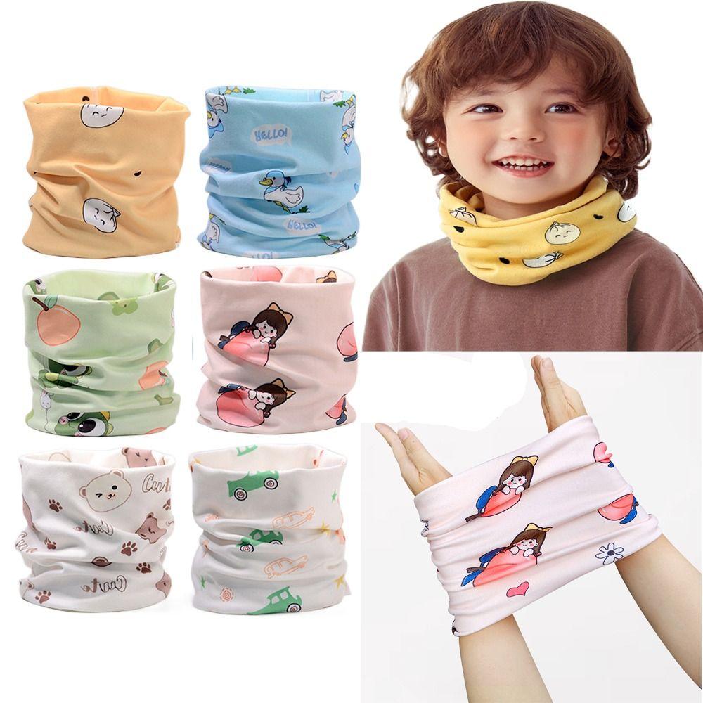 Windproof Coldproof Boys Girls Scarf Thickened Snood Cowl Tube Ski Snowing Scarf  Autumn Winter
