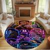 Demon Slayer Print Round Rug, Washable Floor Carpet, For Entryway Dorm Laundry Room Office Study, Home Decor Birthday Christmas Gift