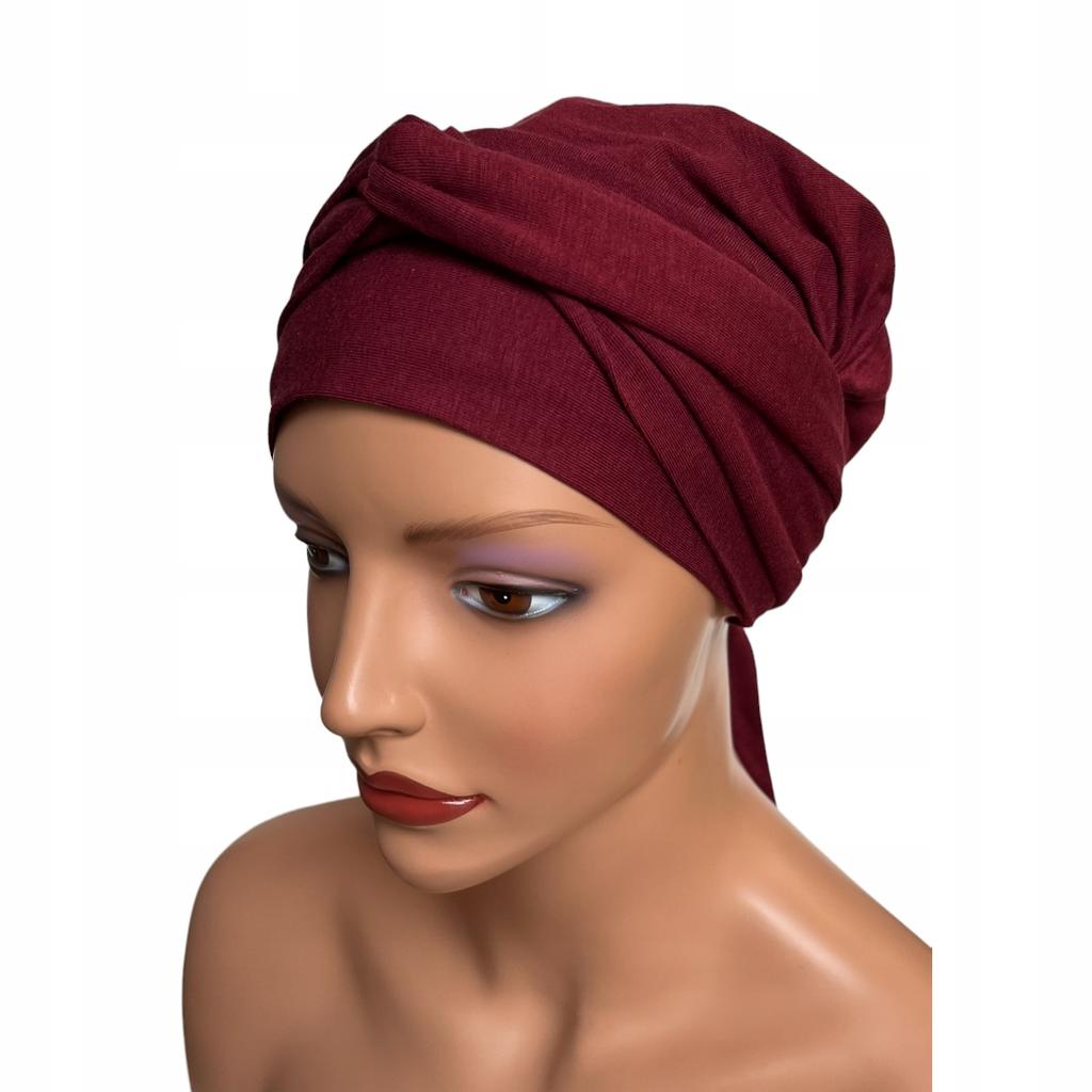 Burgundy Women' Scarf Lara 151 Bamboo Turban Even After Chemotherapy