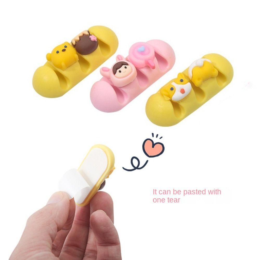 Cable Clip Desk USB Cable Organizer Silicone Kawaii Cable Organizer Desktop Organizer