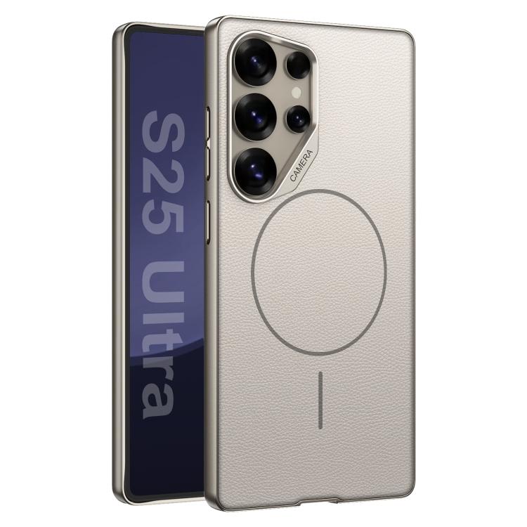 GKK Large Camera Hole Metal Paint Skin Feel Vegan Leather Magnetic Phone Case