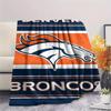 Denver Broncos Print Flannel Blanket, High quality Comfortable for All Seasons, Home Decor, Warmth and Comfort, Perfect for Christmas Gifts