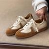 Версия из коровьей кожи~ Американский ретро немецкие тренировочные кроссовки спортивная обувь женская платформа повседневные кеды на шнуровке универсальная расцветка белые кроссовки