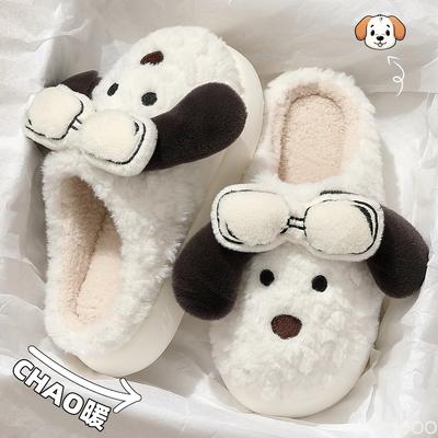 Модные женские модные меховые тапочки на толстой подошве женские зимние теплые плюшевые милые хлопковые туфли женские домашние нескользящие пушистые тапочки на платформе