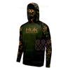 Mens UV Protection Fishing Hoodie Shirt With Neck Gaiter Quick Dry Breathable Long Sleeve Outdoor Sportswear