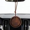2 круглых деревянных автомобильных освежителя воздуха, твердый воск или грецкий орех, для утонченного вида