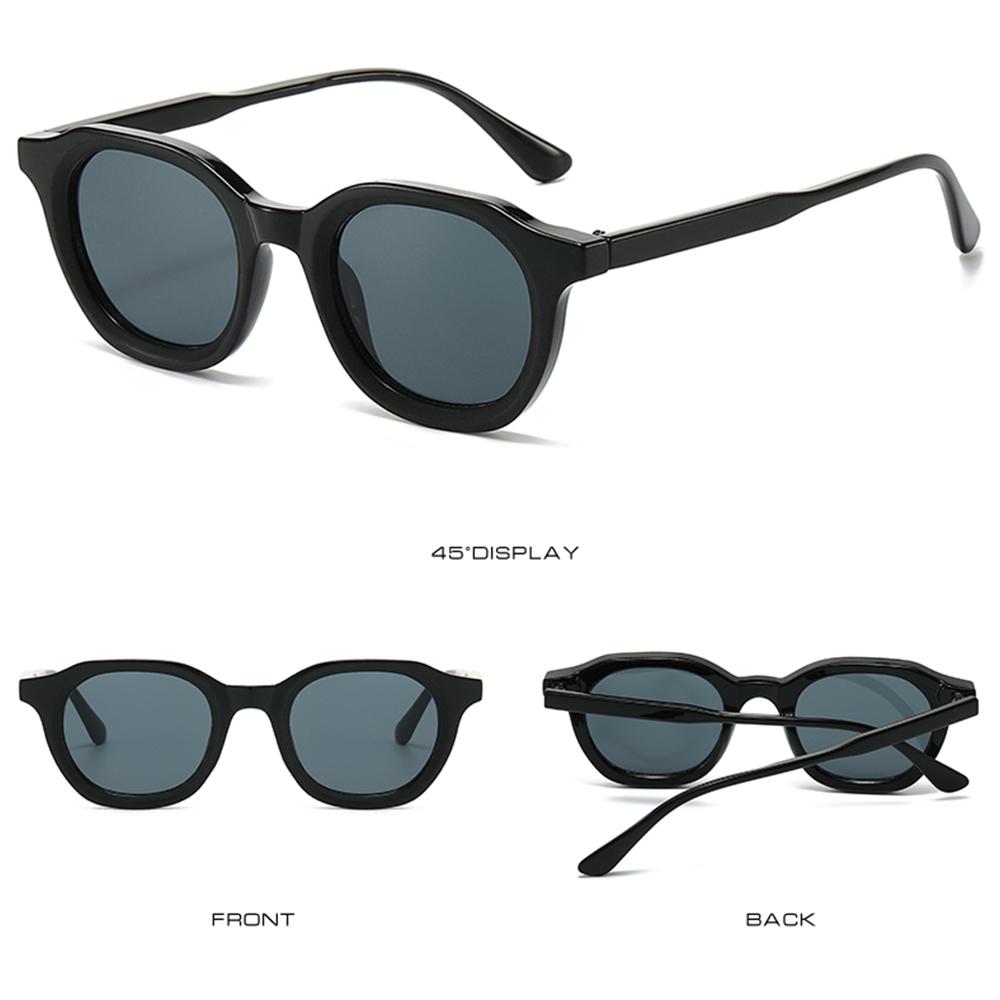 Hip-Hop Oval Sunglasses Simple Versatile Sun Glasses Trendy UV Protection Shades for Men and Women