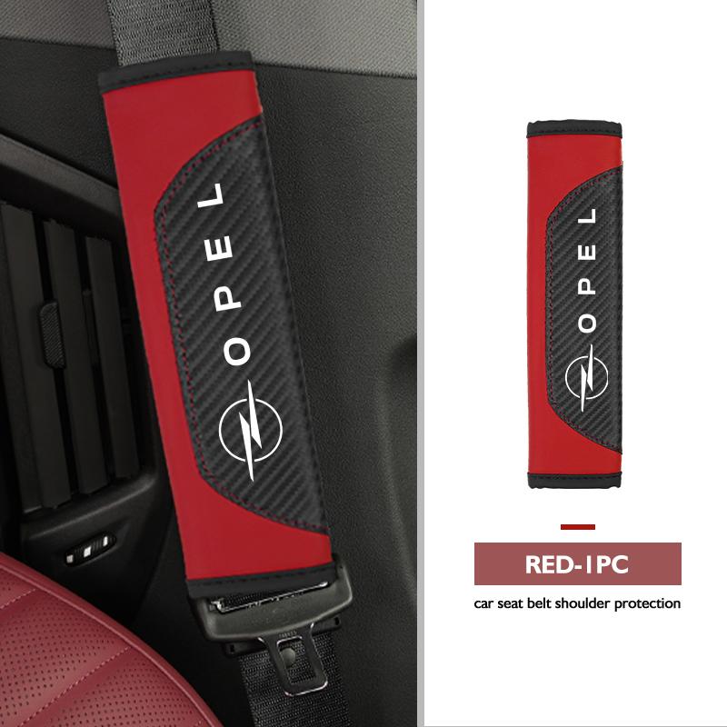 AAAYR1 Leather Car Seat Belt Cover Protect Shoulder Strap Padding For Opel ADAM ASTRA J K CORSA E INSIGNIA MOKKA VIVA Meriva