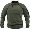 Spring Men's Sweater Jacket Warm and Breathable Side Zipper Fleece Pullover