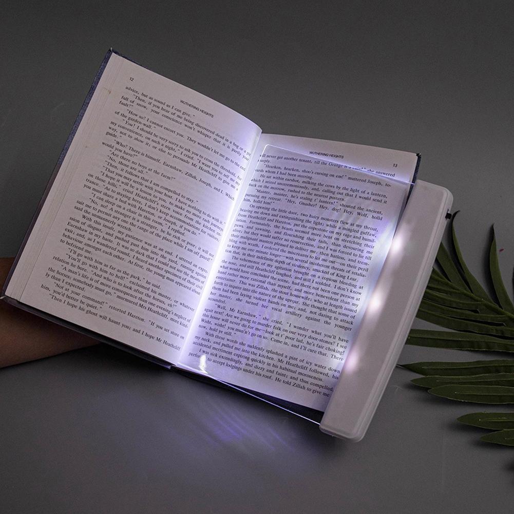 LED Book Light Lightweight Eye Protection Flat Plate Panel Bookmark Lights Reading Lamp for Student
