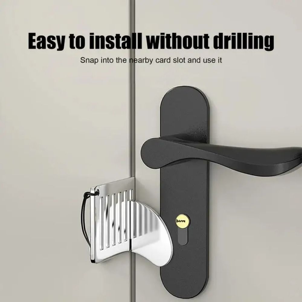 Portable Security Door Lock Durable Hotel Door Jammer Wear-resistant Door Lock Stoppers Travel