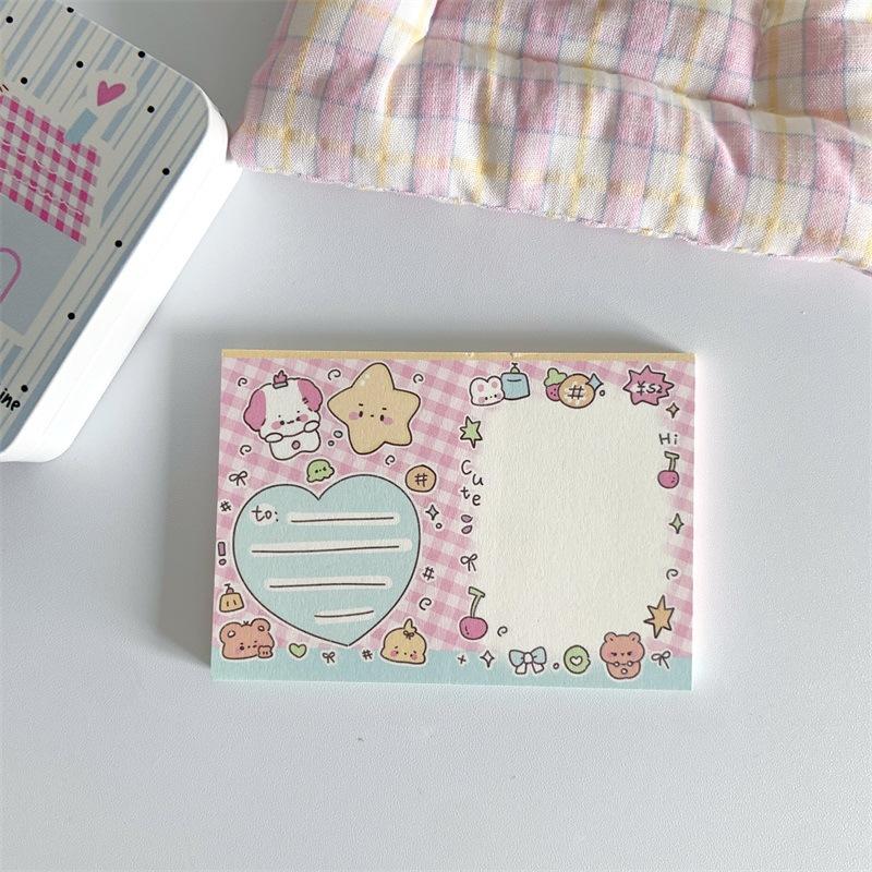 MINKYS 50 Sheets Kawaii Cartoon Milk Puppy Memo Pads Paper To Do List Journal Note Paperlaria DIY Material Stationery