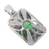Pendant Top Pt900Platinum/Emerald/diamond 9.6g Women Used