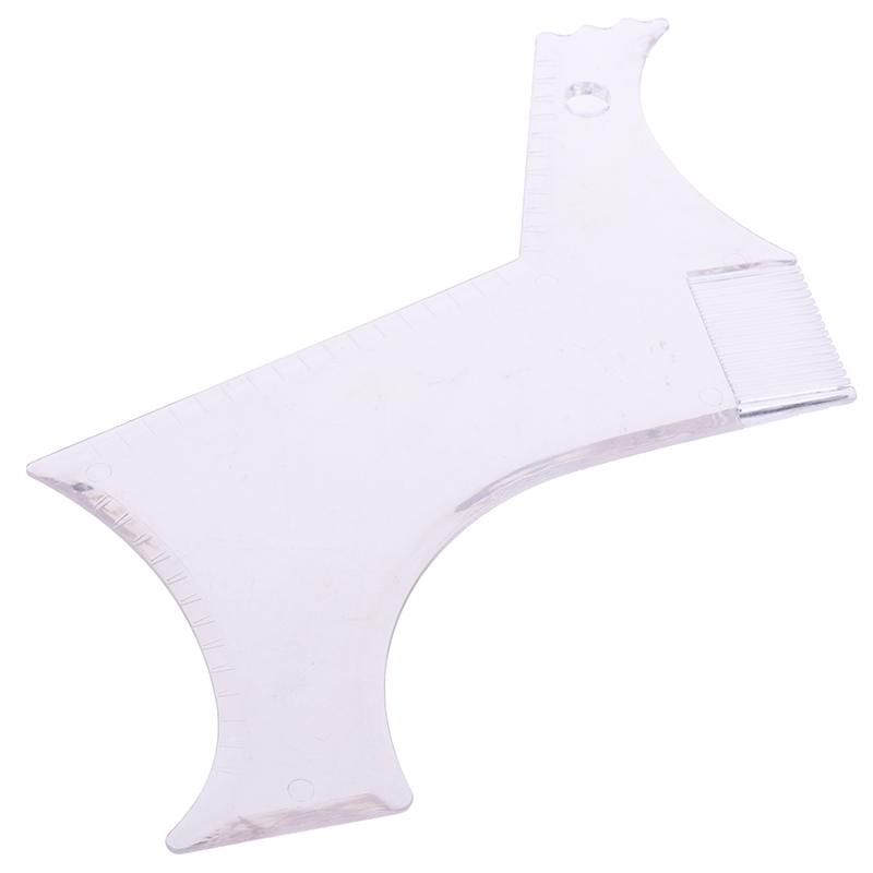 Мужские гребни для бороды, шаблон для укладки, прозрачная расческа для стрижки бороды