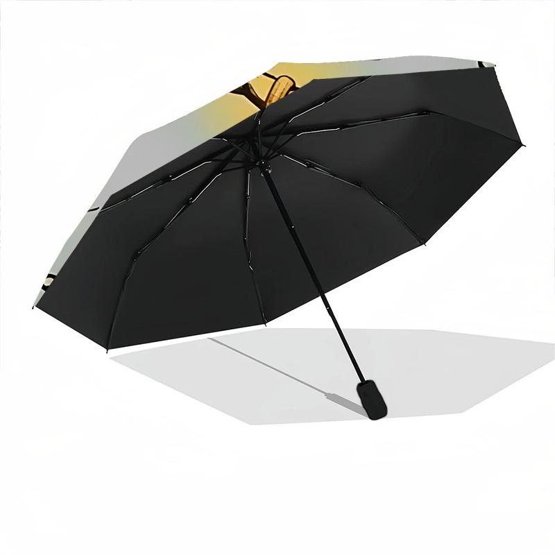 1pc Ring of Power Automatic Folding Umbrella - Sturdy 8-Rib Polyester Canopy,Sun-Defying Travel Companion yy251023122