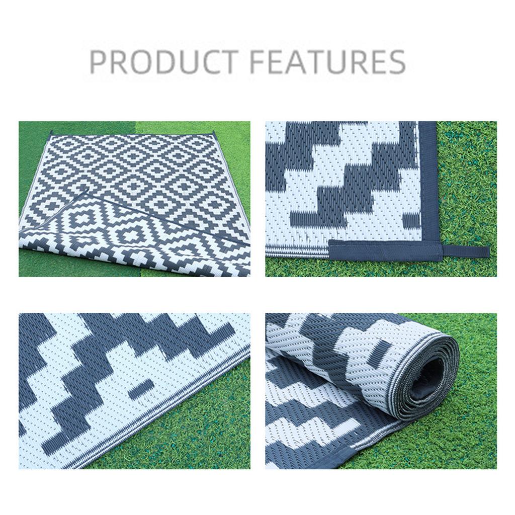 Beach Mat Folding Beach Mat Beach Mat Portable Folding Plastic Beach Mat for Outdoor Picnic Camping Gray White Plastic Beach Mat