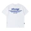 Wassup Heods American-Style Heavy Letter T-Shirt for Men, Summer 2024 New Trendy Brand, Loose Short-Sleeve for Couples