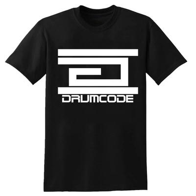 Футболка мужская Drumcode Techno Label Adam Beyer Rave Dance Music Черная винтажная стираная Повседневная универсальная Топ для ежедневной носки