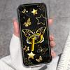 Для Samsung A17 A16 A15 A14 A13 A12 M16 M14 M13 M12 M10 Чехол для телефона из прозрачного ТПУ с красивой бабочкой и буквой, защита объектива, противоскользящий чехол для Samsung