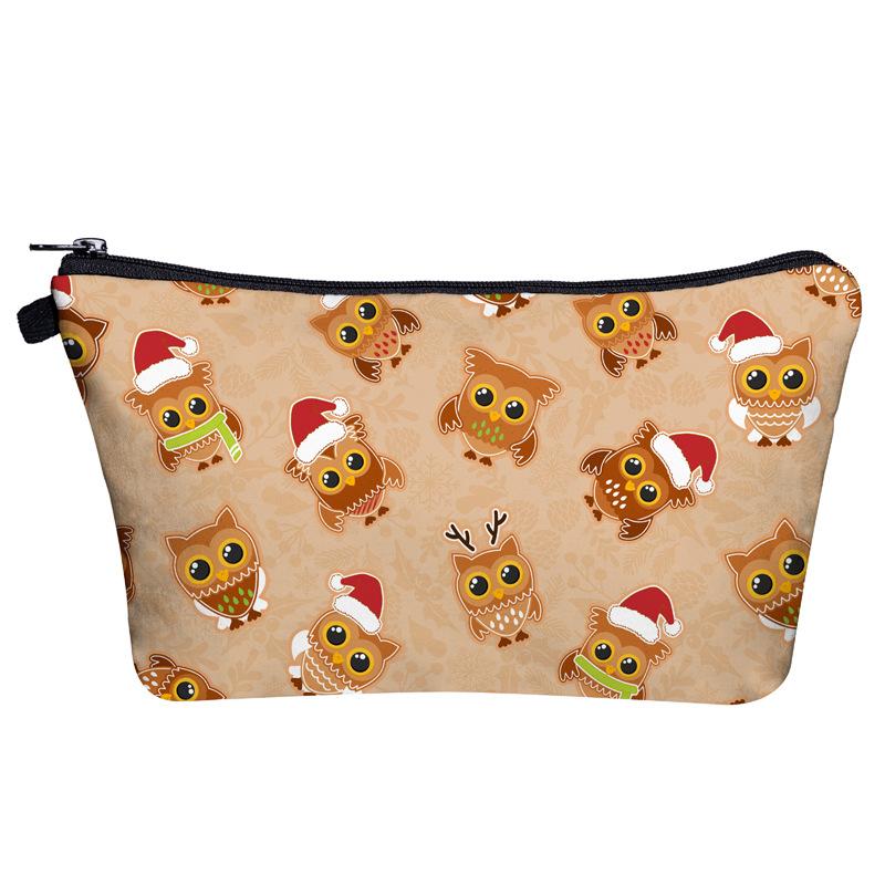 Женская Рождественская подвеска Принт Косметичка Органайзер для туалетных принадлежностей Дорожный чехол для хранения 6693