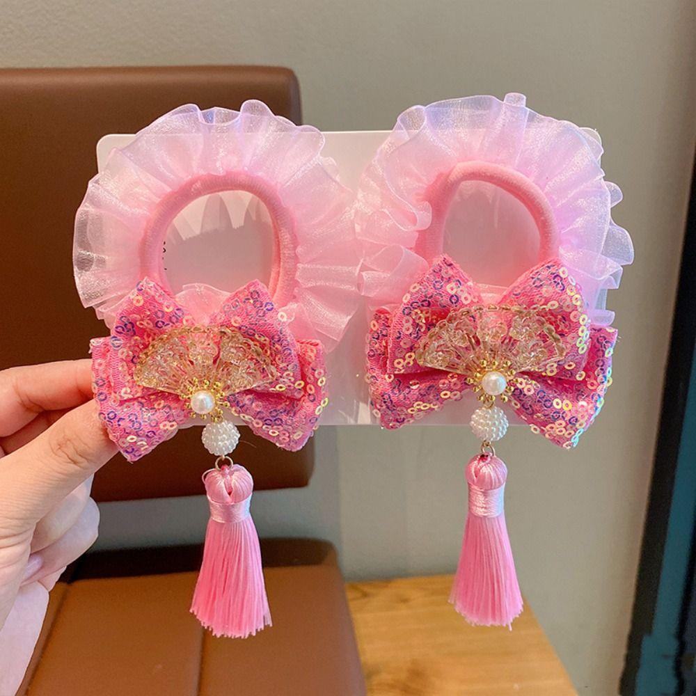 Hairball китайский новогодний головной убор жемчужно-красный бант для волос веревка для детей красная веревка для волос для девочек